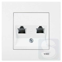 Розетка телефонная двойная rj11 Viko Karre 90960033 белый