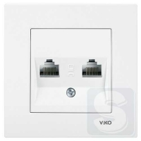 Компьютерная розетка двойная Viko Karre 90960034 белый