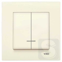 2-кл выключатель с подсветкой Viko Karre 90960150 крем